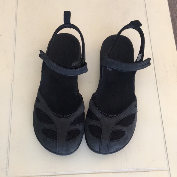 Merrell Shoes | Adorable Mary Jane Style Merrell Walking Sandals | Color: Black | Size: 8 | Pm-66866084's Closet